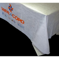 8' Full Non-Woven Disposable Table Covers with Silkscreen